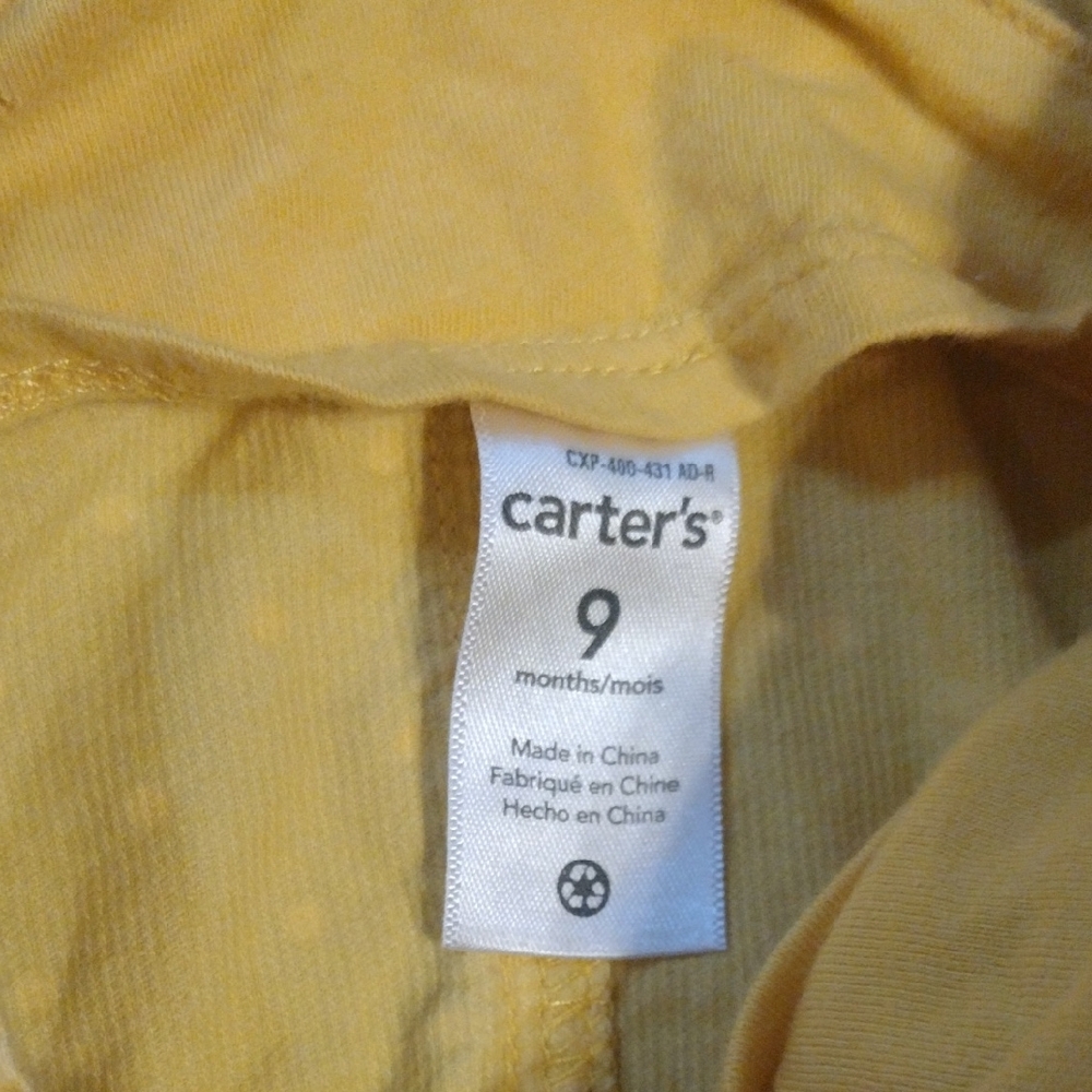 Yellow Polka Dot Cordoroy Dress with Owl Design - Picture 2 of 6